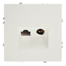 Изображение Розетка телевизионная встраиваемая VOLTUM S70 TV+RJ45 кат. 6 (хлопок)